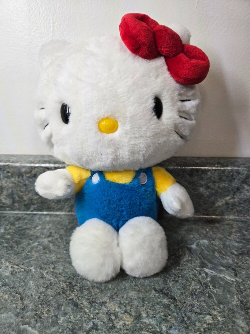 Hello Kitty Classic Overalls & Shirt Outfit-Blue Overalls with Yellow Shirt
